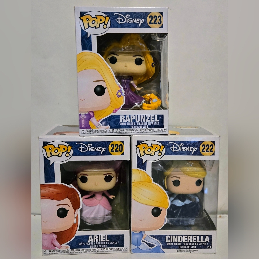 Funko Pop Disney Princess Collection Cinderella, Ariel, And Rapunzel